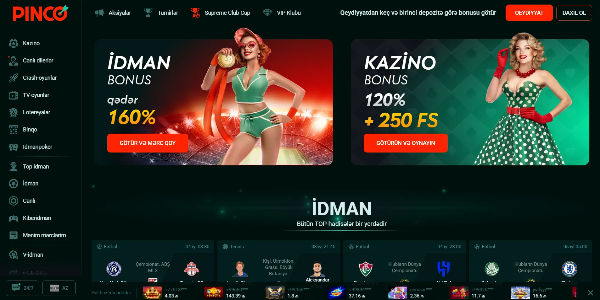 Pinko promo code ilə xüsusi bonuslar əldə edin Pinco promo code ilə qazancınızı artırın