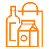 small orange icon for sample product packaging