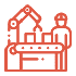 orange icon with white background for kit building