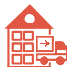 orange icon showing shipping and warehouse capabilities