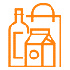 small transparent orange icon showing sample packaging options